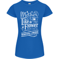 A Mother is Like a Flower Mum Mom Day Womens Petite Cut T-Shirt Royal Blue