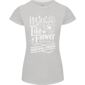 A Mother is Like a Flower Mum Mom Day Womens Petite Cut T-Shirt Sports Grey