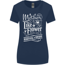 A Mother is Like a Flower Mum Mom Day Womens Wider Cut T-Shirt Navy Blue