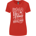 A Mother is Like a Flower Mum Mom Day Womens Wider Cut T-Shirt Red