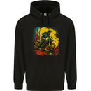 A Motocross Rider MotoX Dirt Bike Scrambler Mens 80% Cotton Hoodie Black