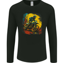 A Motocross Rider MotoX Dirt Bike Scrambler Mens Long Sleeve T-Shirt Black