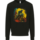 A Motocross Rider MotoX Dirt Bike Scrambler Mens Sweatshirt Jumper Black