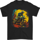 A Motocross Rider MotoX Dirt Bike Scrambler Mens T-Shirt 100% Cotton Black