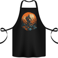 A Mountain Biker in the Wilderness Bike MTB Cotton Apron 100% Organic Black