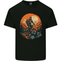 A Mountain Biker in the Wilderness Bike MTB Kids T-Shirt Childrens Black