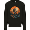 A Mountain Biker in the Wilderness Bike MTB Mens Sweatshirt Jumper Black