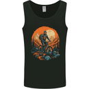 A Mountain Biker in the Wilderness Bike MTB Mens Vest Tank Top Black