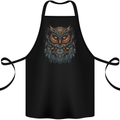A Mythical Owl Fantasy Tribal Cotton Apron 100% Organic Black