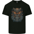 A Mythical Owl Fantasy Tribal Mens Cotton T-Shirt Tee Top Black