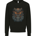 A Mythical Owl Fantasy Tribal Mens Sweatshirt Jumper Black