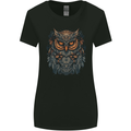 A Mythical Owl Fantasy Tribal Womens Wider Cut T-Shirt Black