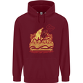 A Naked Banana Cold in Bed Childrens Kids Hoodie Maroon