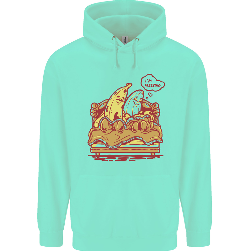 A Naked Banana Cold in Bed Childrens Kids Hoodie Peppermint