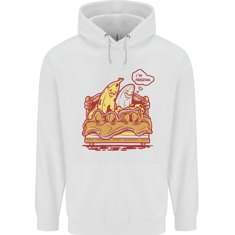 A Naked Banana Cold in Bed Childrens Kids Hoodie White