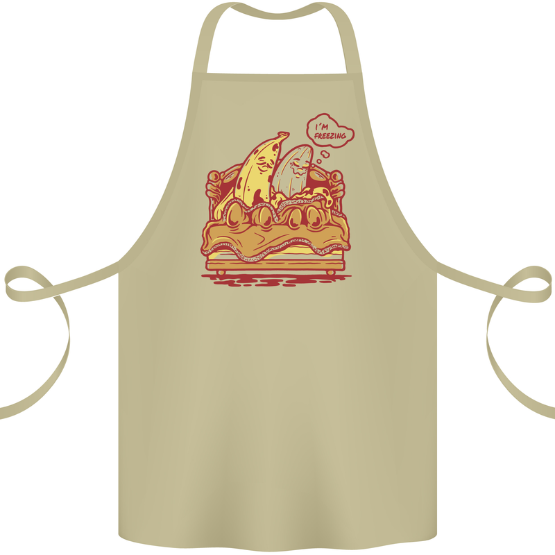 A Naked Banana Cold in Bed Cotton Apron 100% Organic Khaki