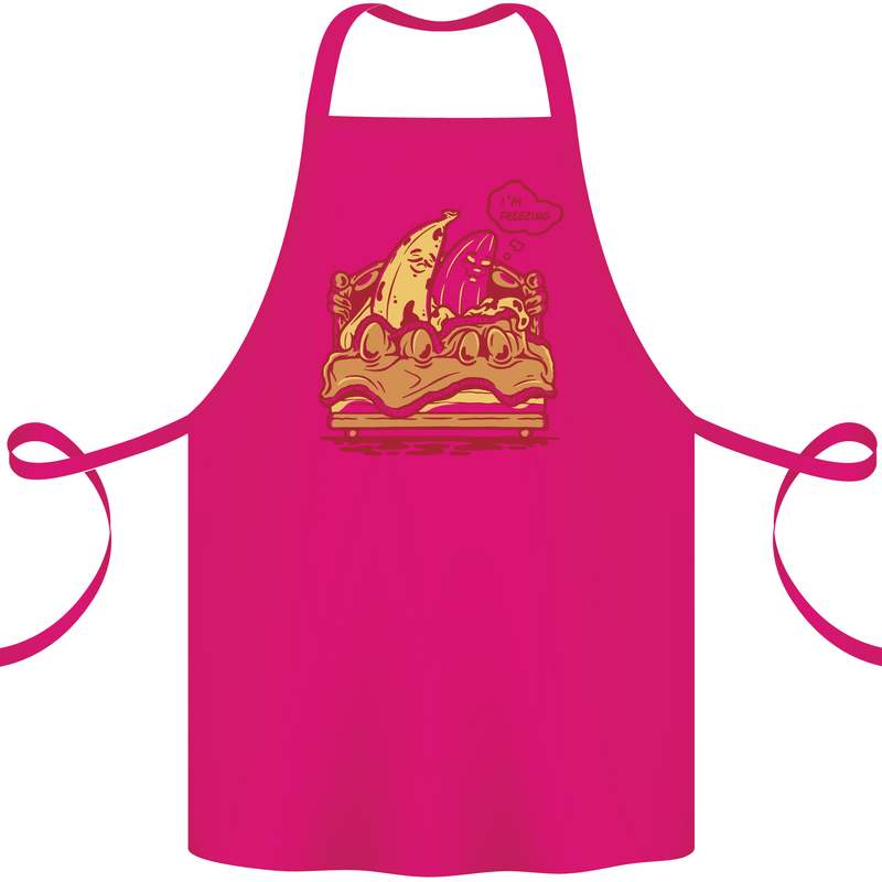A Naked Banana Cold in Bed Cotton Apron 100% Organic Pink