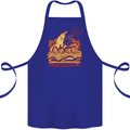 A Naked Banana Cold in Bed Cotton Apron 100% Organic Royal Blue