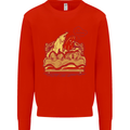 A Naked Banana Cold in Bed Kids Sweatshirt Jumper Bright Red