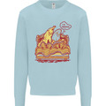 A Naked Banana Cold in Bed Kids Sweatshirt Jumper Light Blue