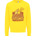A Naked Banana Cold in Bed Kids Sweatshirt Jumper Yellow