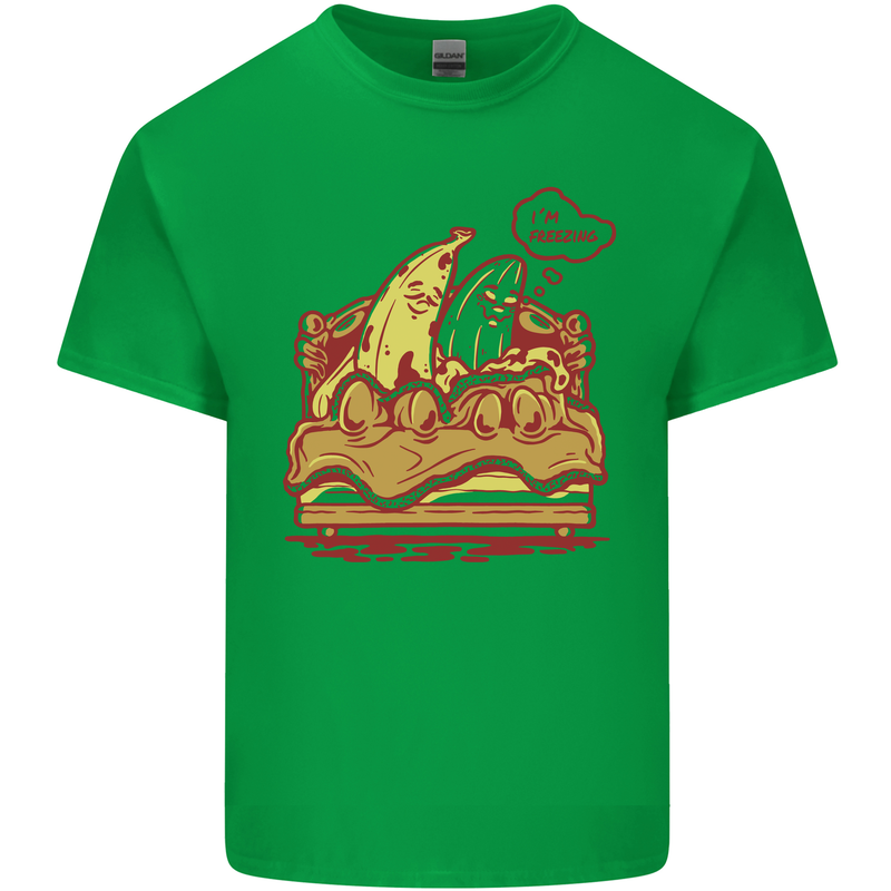 A Naked Banana Cold in Bed Kids T-Shirt Childrens Irish Green