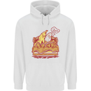 A Naked Banana Cold in Bed Mens 80% Cotton Hoodie White