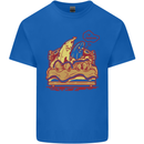 A Naked Banana Cold in Bed Mens Cotton T-Shirt Tee Top Royal Blue