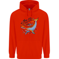 A Naked Banana Freezing Cold in Bed Childrens Kids Hoodie Bright Red