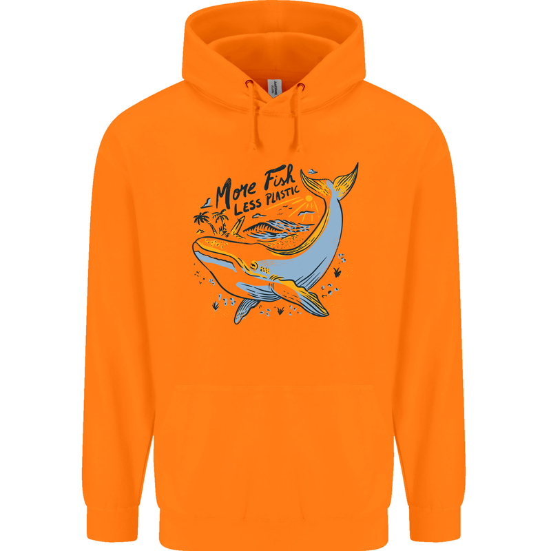 A Naked Banana Freezing Cold in Bed Childrens Kids Hoodie Orange