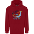 A Naked Banana Freezing Cold in Bed Mens 80% Cotton Hoodie Red