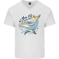 A Naked Banana Freezing Cold in Bed Mens V-Neck Cotton T-Shirt White