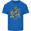 A Nest of Colourful Snakes Mens Cotton T-Shirt Tee Top Royal Blue
