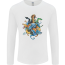 A Nest of Colourful Snakes Mens Long Sleeve T-Shirt White