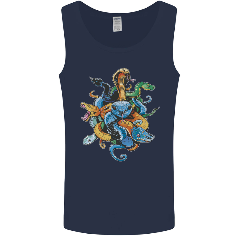 A Nest of Colourful Snakes Mens Vest Tank Top Navy Blue