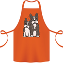 A Pair of Bulldogs Cotton Apron 100% Organic Orange