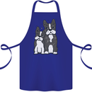 A Pair of Bulldogs Cotton Apron 100% Organic Royal Blue