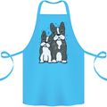 A Pair of Bulldogs Cotton Apron 100% Organic Turquoise