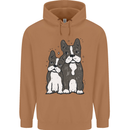 A Pair of Bulldogs Mens 80% Cotton Hoodie Caramel Latte