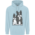 A Pair of Bulldogs Mens 80% Cotton Hoodie Light Blue