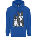 A Pair of Bulldogs Mens 80% Cotton Hoodie Royal Blue