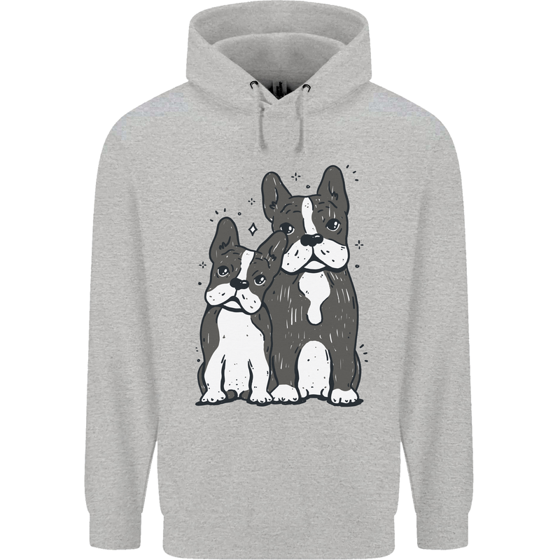 A Pair of Bulldogs Mens 80% Cotton Hoodie Sports Grey