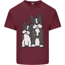 A Pair of Bulldogs Mens Cotton T-Shirt Tee Top Maroon