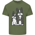A Pair of Bulldogs Mens Cotton T-Shirt Tee Top Military Green