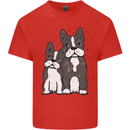 A Pair of Bulldogs Mens Cotton T-Shirt Tee Top Red