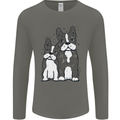 A Pair of Bulldogs Mens Long Sleeve T-Shirt Charcoal