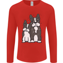 A Pair of Bulldogs Mens Long Sleeve T-Shirt Red