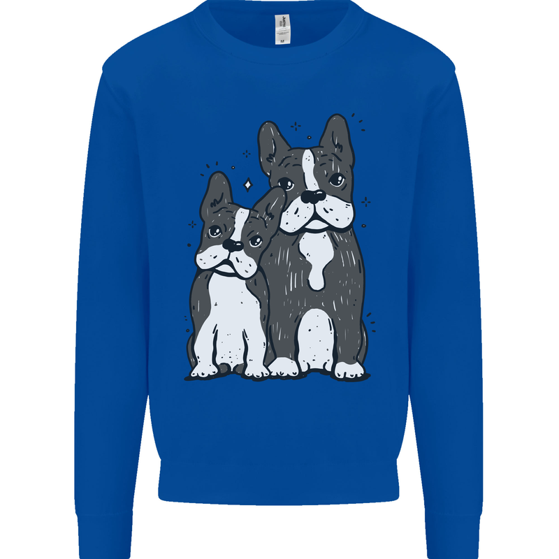 A Pair of Bulldogs Mens Sweatshirt Jumper Royal Blue