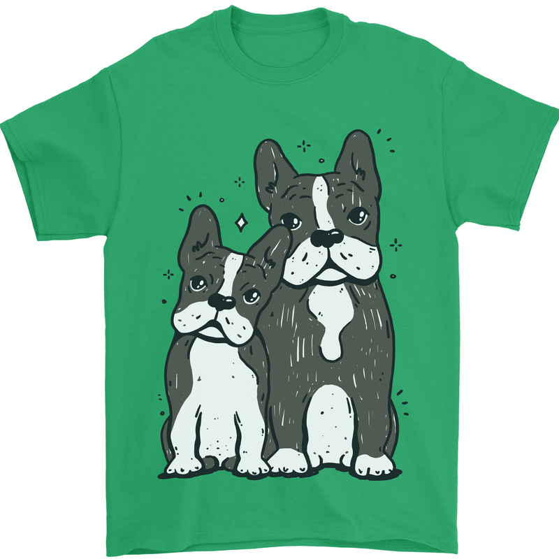 A Pair of Bulldogs Mens T-Shirt 100% Cotton Irish Green