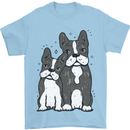 A Pair of Bulldogs Mens T-Shirt 100% Cotton Light Blue